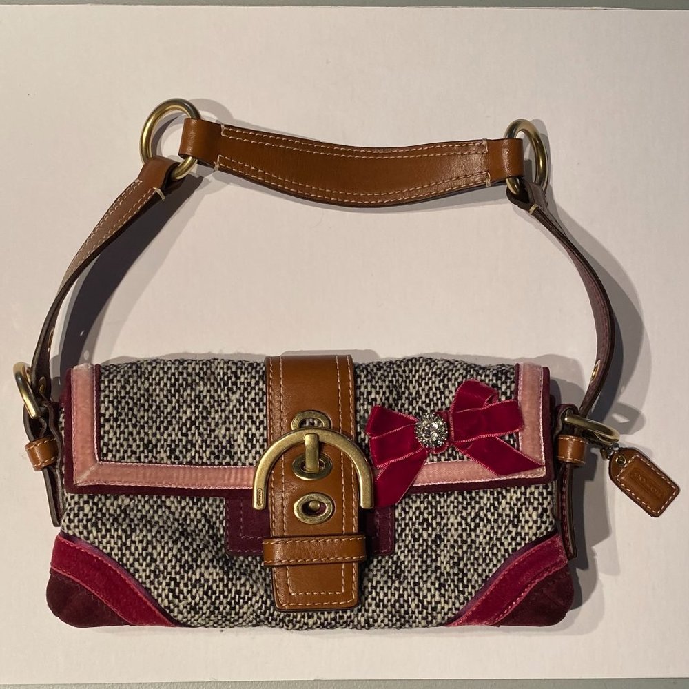 Coach Soho Leather Tweed Suede Bag